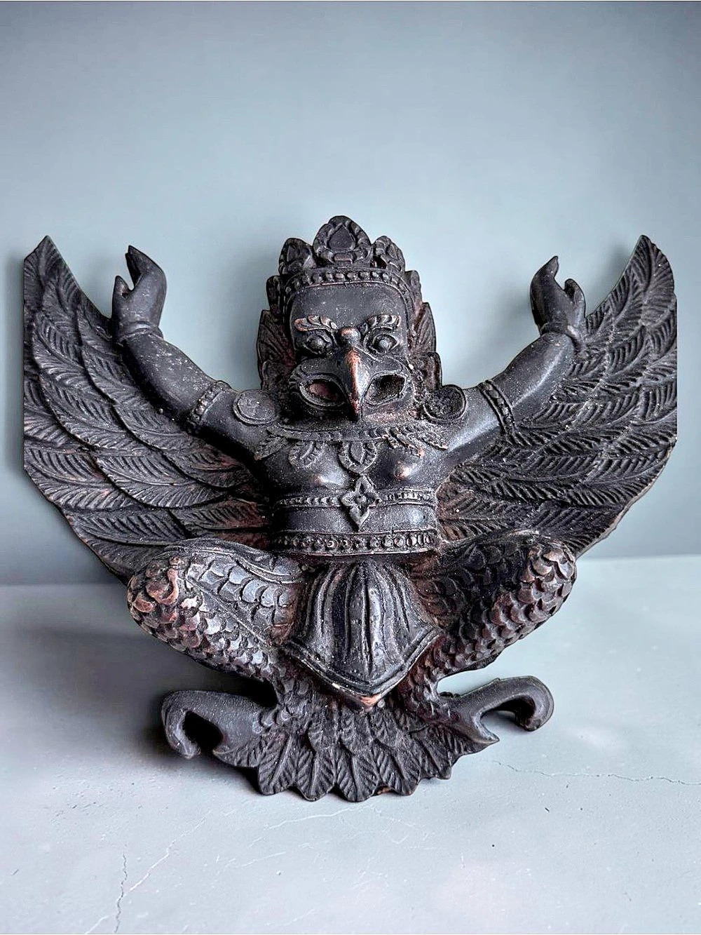 Vintage Hand-Carved Garuda Wall Sculpture / Plaque